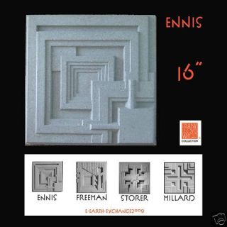 Frank Lloyd Wright Ennis House Block Plaque 16 Tile