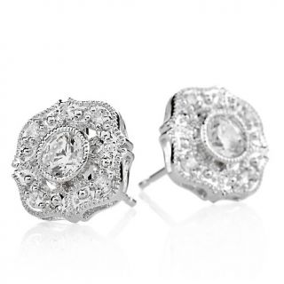 Xavier .62ct Absolute™ Bezel Set Round and Pavé Framed Stud