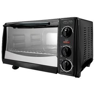 New Black Euro Pro 6 Slice Toaster Oven w/ 12 Pizza Bump Brand New In