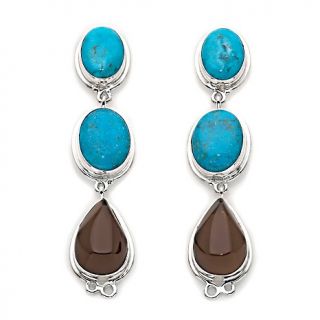 Mine Finds by Jay King Turquoise and Smoky Quartz Sterling Silver Drop