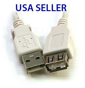 1ft USB 2 0 A Male to A Female Extension Cable