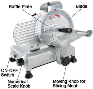 Electric Meat Slicer 210W 570rpm Deli Food Cheese Veggies