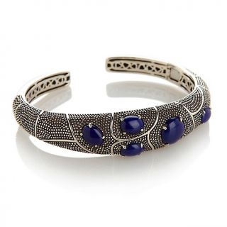 Jewelry Bracelets Cuff Hilary Joy Blue Lapis Caviar Texture 7