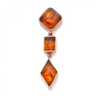Jewelry Pendants Gemstone Jay King Amber Desert Rosé Metal Link