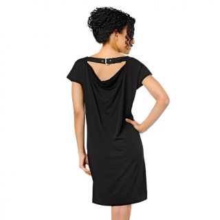 DKNYC DKNYC Cap Sleeve Jersey Dress with Buckle Detail at Back