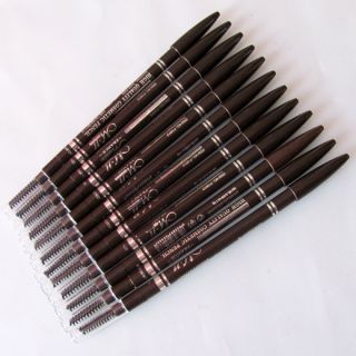  Eyebrow Pencil with Eyelash Brush Makeup Dark Coffee Eye Brow