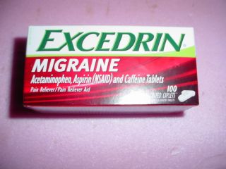EXCEDRIN migraine Same as Extra Strength Less Money 100 Factory Sealed