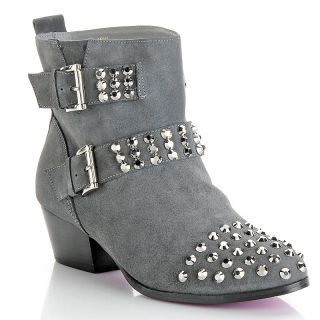 twiggy LONDON Suede Ankle Boot with Large Faceted Studs