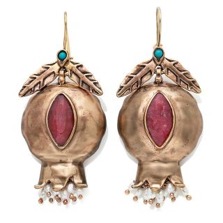  pomegranate multigemstone bronze drop earrings rating 3 $ 89 90 s h