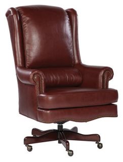 Merlot Genuine Leather Executive Office Desk Chair