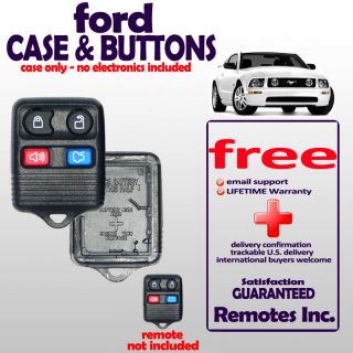 Brand New Ford Keyless Clicker Remote Entry Replacement Shell and 4