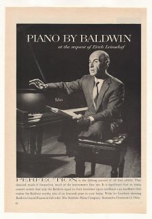 1963 Erich Leinsdorf Baldwin Piano Photo Print Ad