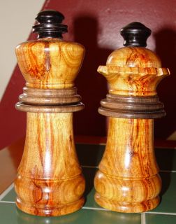King Queen Chess Salt Ginder Peppermill Exotic Wood