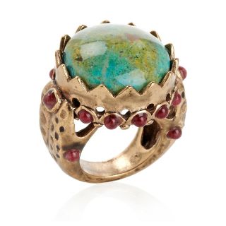  deep blue love turquoise and red beryl bronze ring rating 3 $ 99 90 s