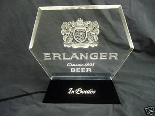 Erlanger Classic 1893 Beer Back Bar Sign and Light