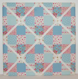 Shabby Chic Patchwork Fabric Memo Notice Pin Board