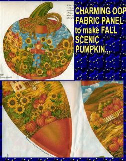 VIP Fabric Panel Make One Stunning Fall Scenic Pumpkin Scarecrow Corn