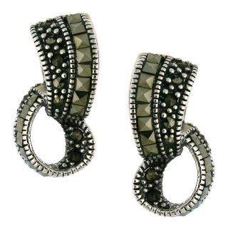 105 9002 marcasite sterling silver swirl earrings rating be the first