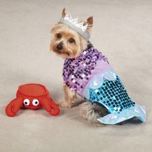 Mermaid Aeriel Princess Pet Dog Halloween Costume XS XL