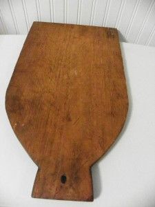 Vintage Large Country Kitchen Wood Cutting Board w Handle and Hole for
