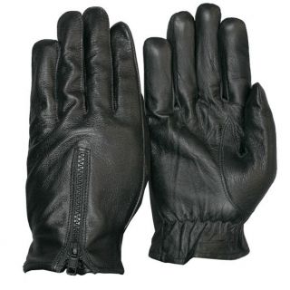 Genuine Leather Zippered Motorcycle Riding Gloves New