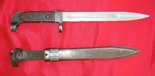First Pattern Soviet Bayonet With Scabbard and Leather canvas belt
