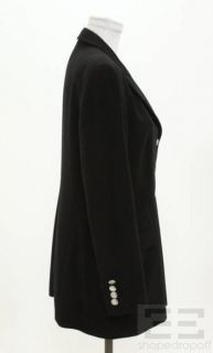 Escada Black Cashmere Button Front Jacket Size 40