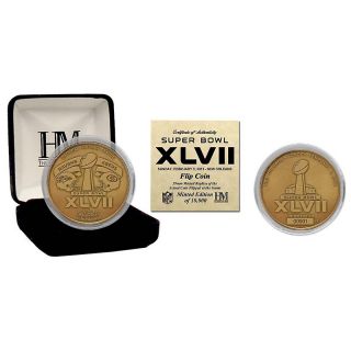 113 7267 nfl super bowl xlvii limited edition bronzetone flip coin by
