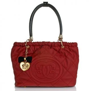 126 116 sharif sharif quilted logo tote with patent leather handles