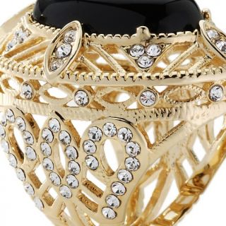 TELIO by Doris Panos Honey Drop Crystal Accented Cabochon Ring at