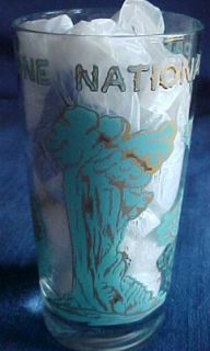  National Park Drinking Water Glass Souvenir Bear Elk
