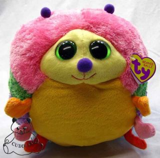 Gumdrop Caterpillar Beanie Ballz Ty Plush Toy Stuffed Animal Ball Bug