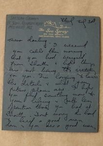  Graham Signed Handwritten Letter F Scott Fitzgerald Mistress