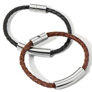 188 116 stately steel stately steel braided leather high polish