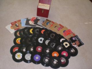 Lot of 45 RPM Records oldies But Goodies Oldie Carry Case 49 Records