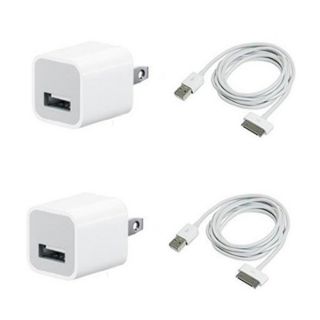 2X USB USA AC Power Adapter Wall Charger Plug + SYNC Cable iPod iPhone
