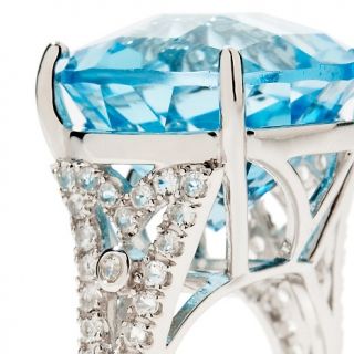 Ramona Singer 21.45ct Blue and White Topaz Sterling Silver Ring