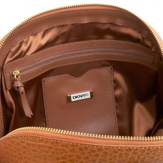 DKNYC French Grained Leather Dome Satchel
