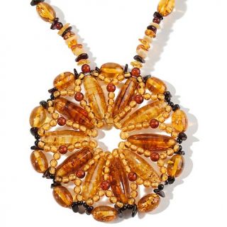 Age of Amber Age of Amber Multicolor Beaded Pendant 18 Necklace
