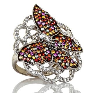 127 905 2 99ct colors of sapphire sterling silver butterfly ring