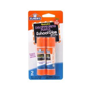 Elmers Washable Disappearing Purple School Glue Sticks Dries Clear