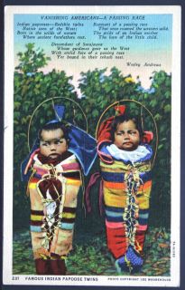 Native American Indians Famous Indian Papoose Twins Prose P23