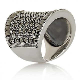 Jewelry Rings Gemstone Metroplitan Marcasite Sterling Silver Wide