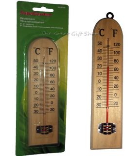 Wooden Garden Thermometer 8 Displays BothFahrenheit and Celsius