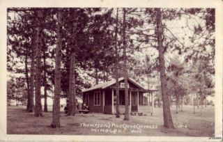 Thompsons Pine Grove Cottages Minocqua Wi 1945 RP
