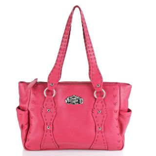 Chi by Falchi Genuine Leather Tote with Whipstitching at