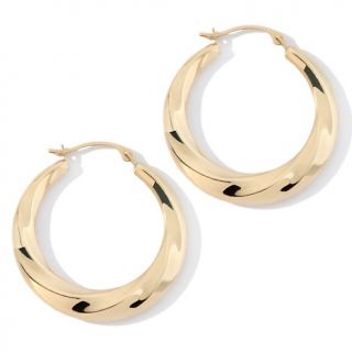 146 826 14k yellow gold swirled hoop earrings note customer pick