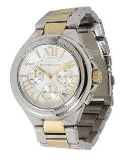 New Michael Kors MK5653 Mid Size Silver Gold Two Tone Camille