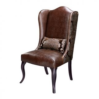 House Beautiful Marketplace Pullman Brown Faux Leather Chair