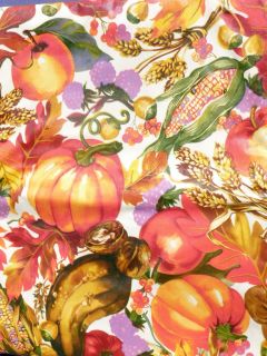 Thanksgiving Autumn Fall Indian Corn Leaf Vinyl Tablecloth Flannel